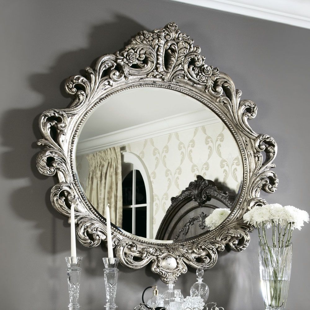 American Drew Jessica Mcclintock Silver Veil Oval Mirror Beyond Pertaining To Silver Oval Mirror (Photo 4 of 15)