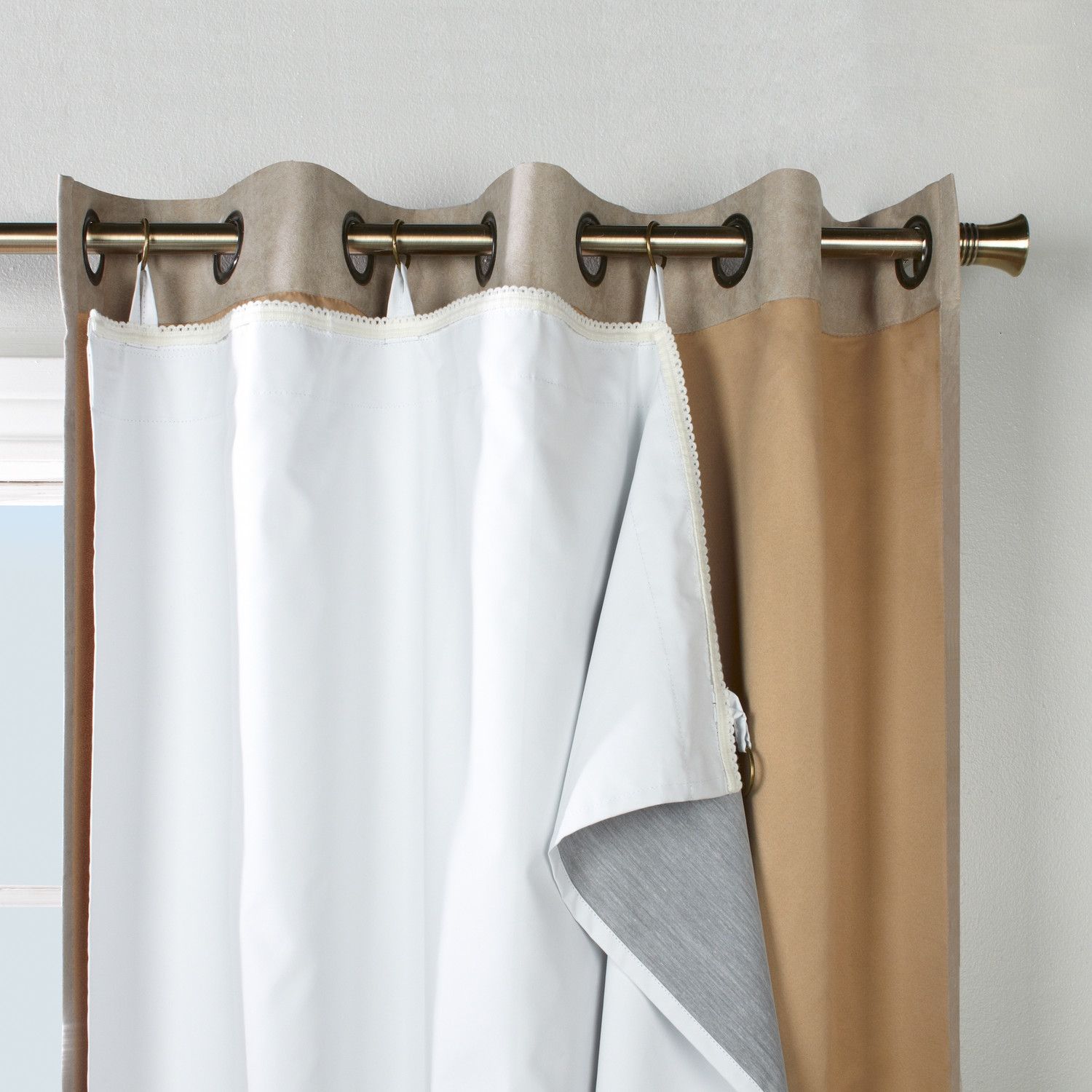 Another Temporary Option For The Colder Months Of The Year Is To With Lined Thermal Curtains (View 8 of 15)