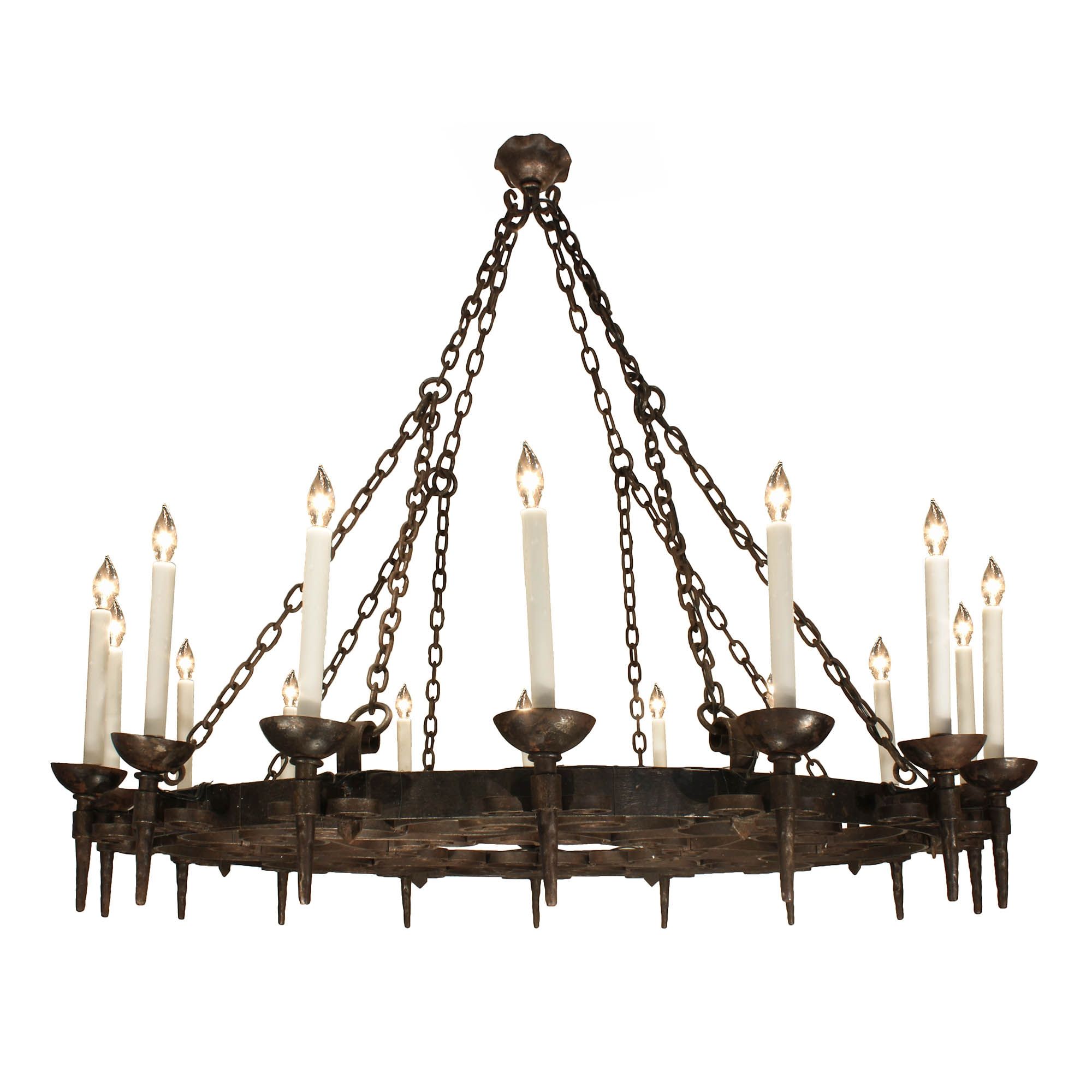 Antique Chandeliers Inventory Intended For Large Iron Chandelier (View 6 of 15)