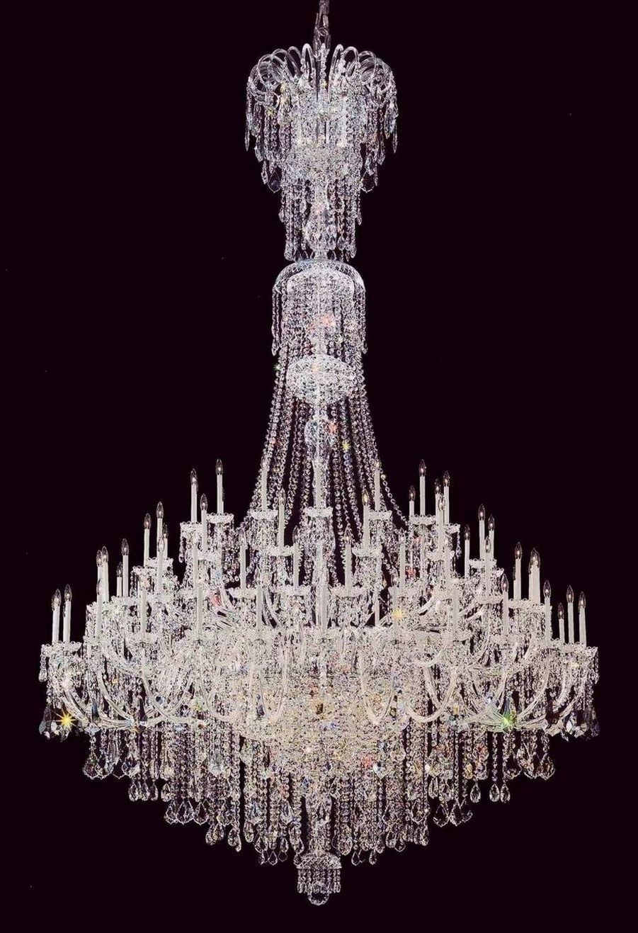Antique Chandeliers Lighting Tiffany Windows Large Crystal For Big Crystal Chandelier (View 2 of 15)