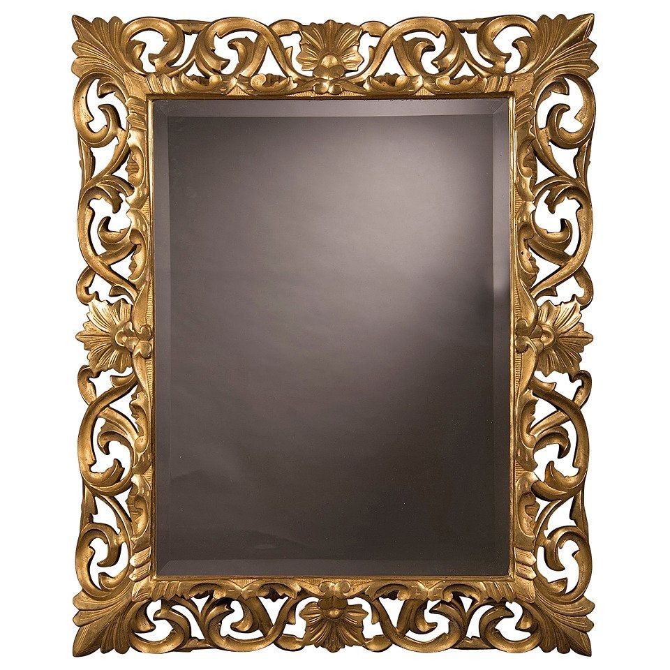 Antique French Baroque Style Gold Beveled Mirror 1875 35 12w X In Baroque Style Mirror (Photo 13 of 15)