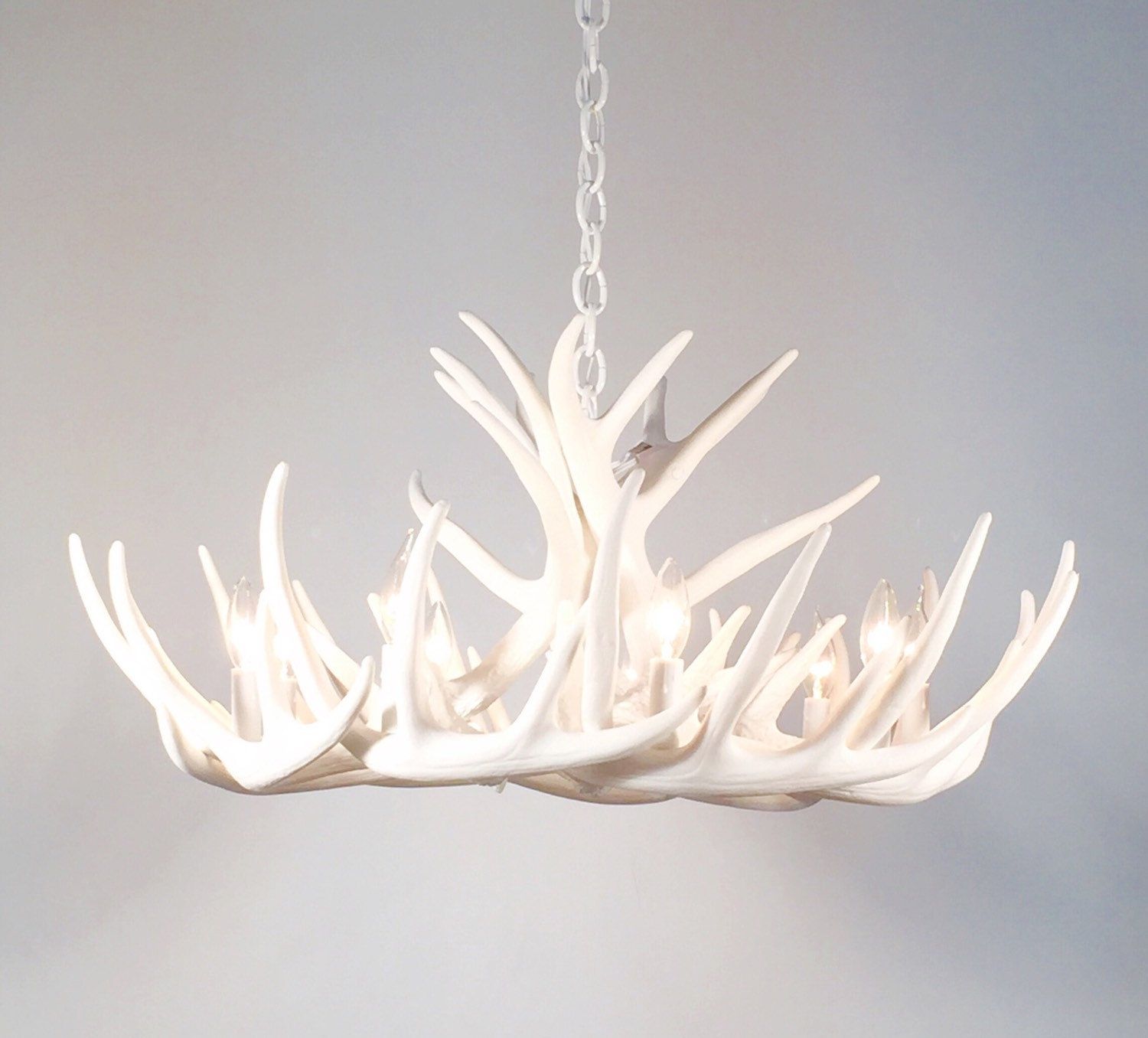 Antler Chandelier Etsy Intended For Stag Horn Chandelier (View 7 of 15)