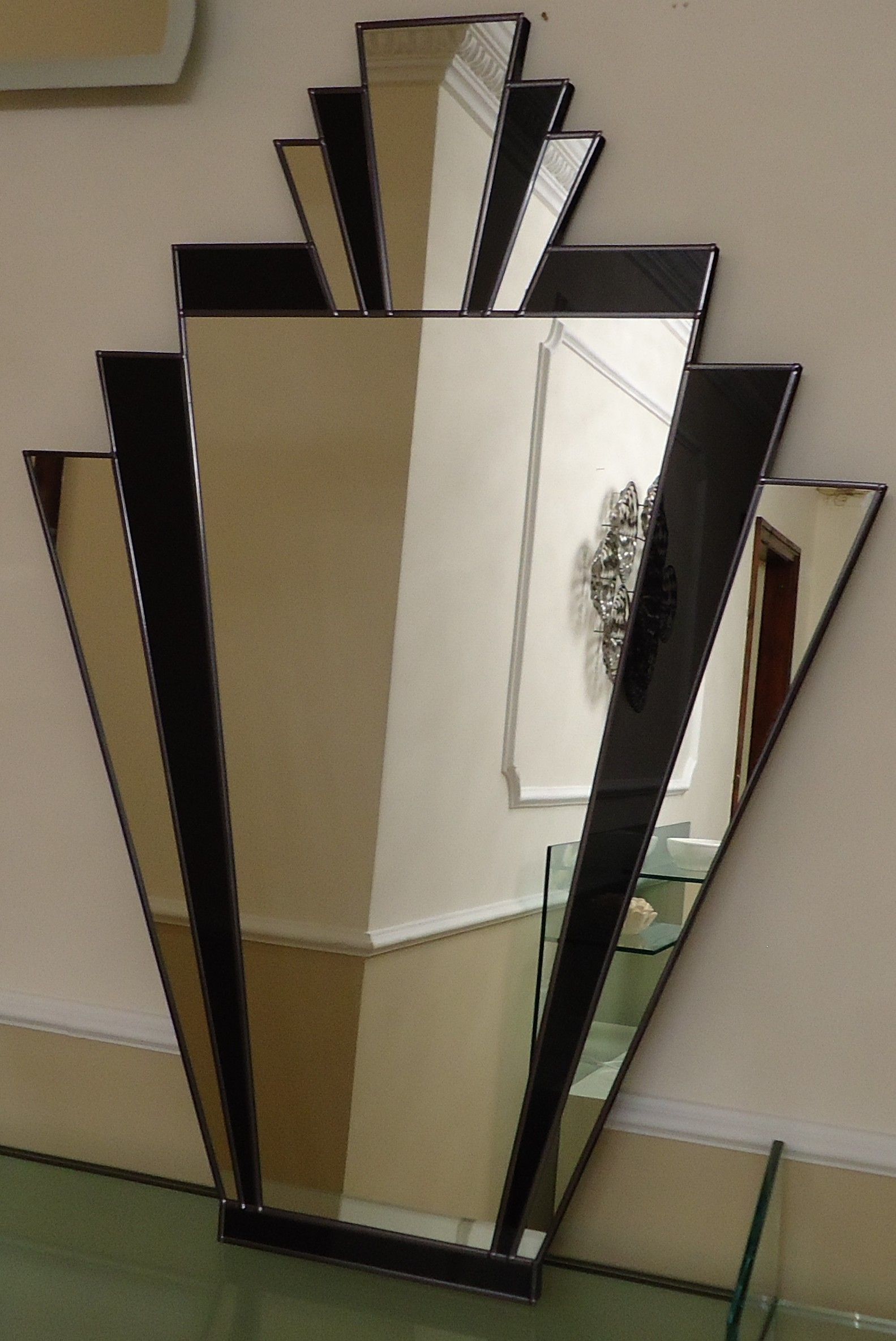 Art Deco Wall Mirror Wall Shelves Intended For Wall Mirror Art Deco (View 1 of 15)