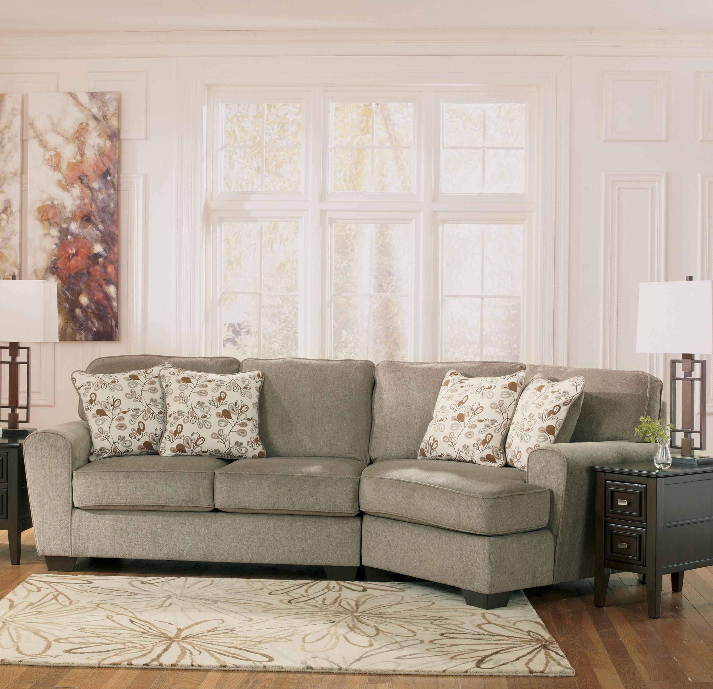 Ashley Furniture Patola Park Patina 2 Piece Sectional With Right For Cuddler Sectional Sofa (View 14 of 15)