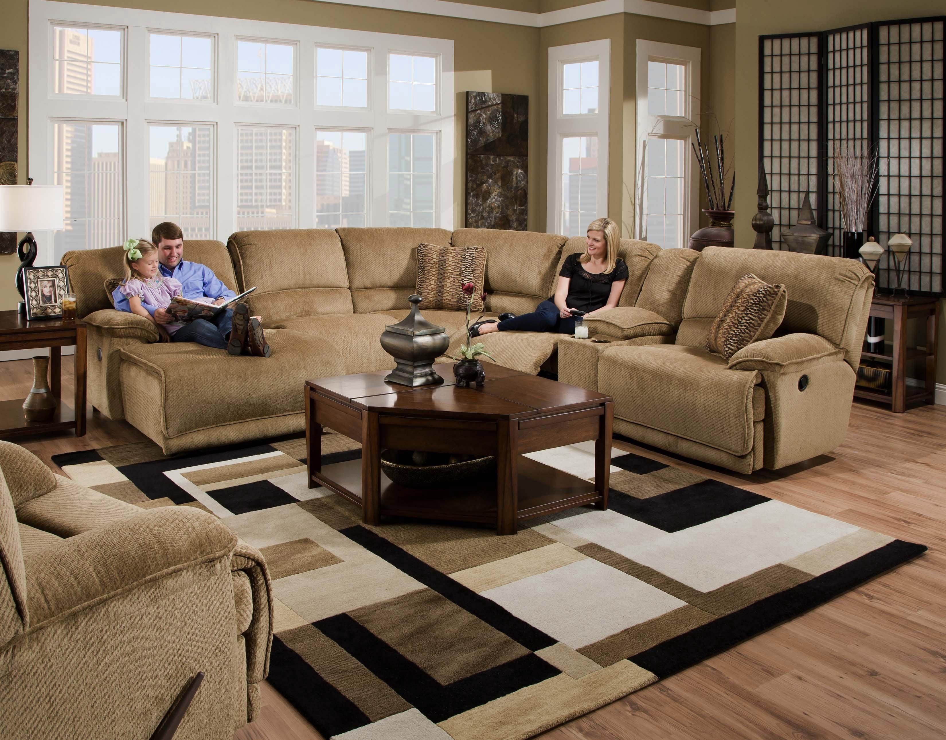 Bedroom Elegant Sectional Sofa Broyhill Furniture With Dark Inside Coffee Table For Sectional Sofa (Photo 11 of 15)