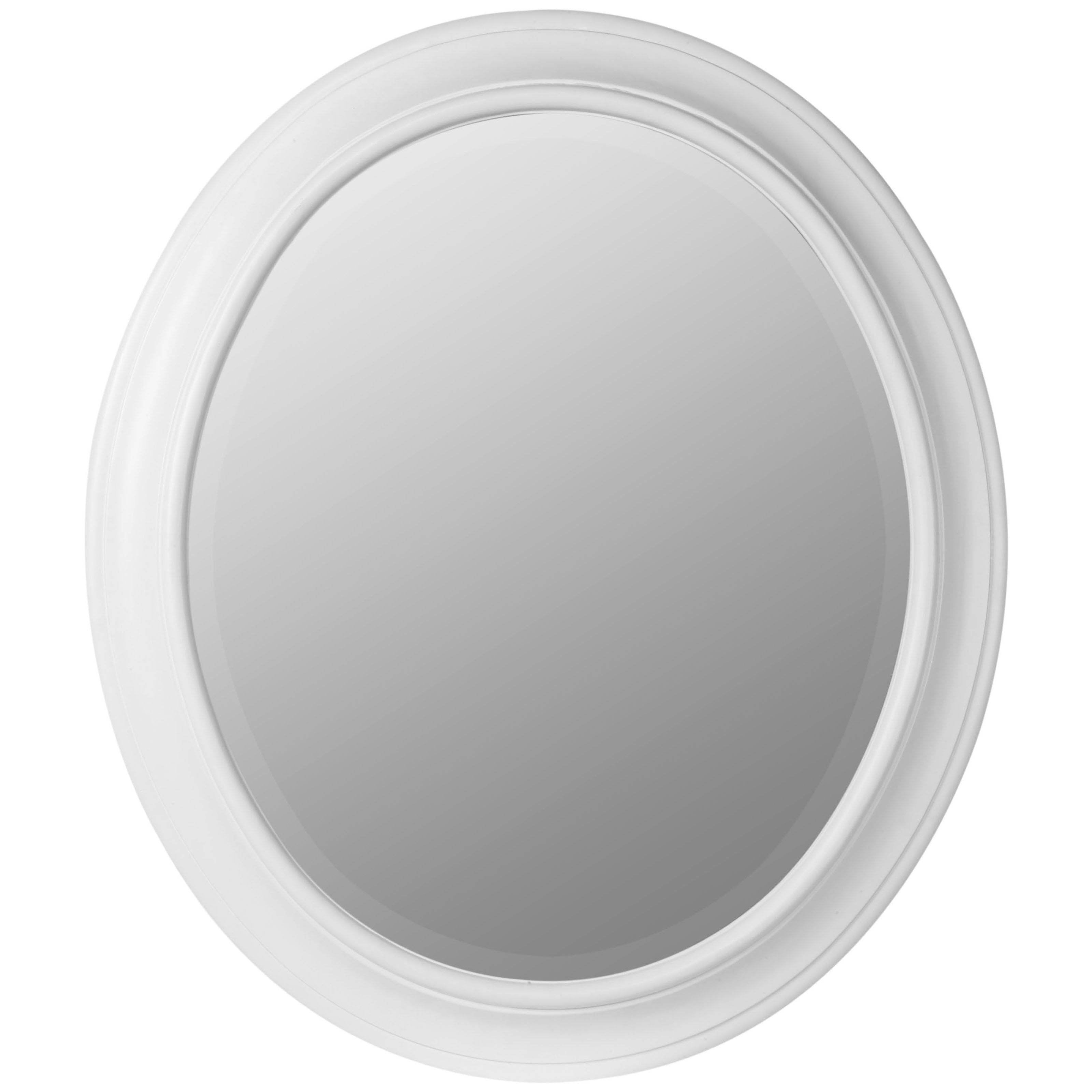 Belham Living Queen Anne Oval Wall Mirror Glossy White Mirrors For White Oval Wall Mirror (Photo 8 of 15)