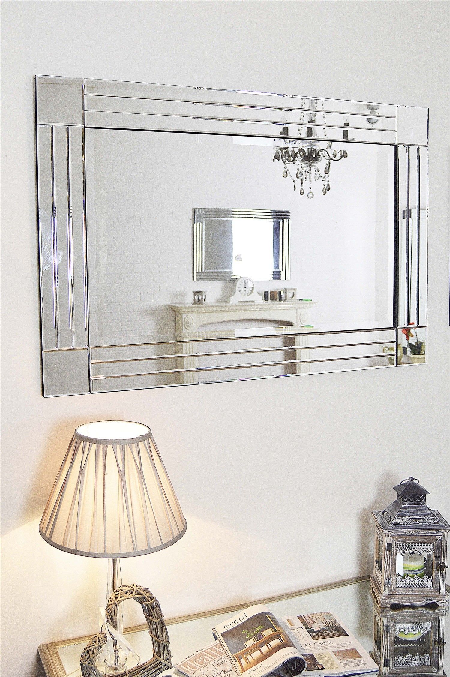 Bevelled Mirror As Indoor Decorative Touch Lgilab Modern With Bevelled Wall Mirror (View 5 of 15)