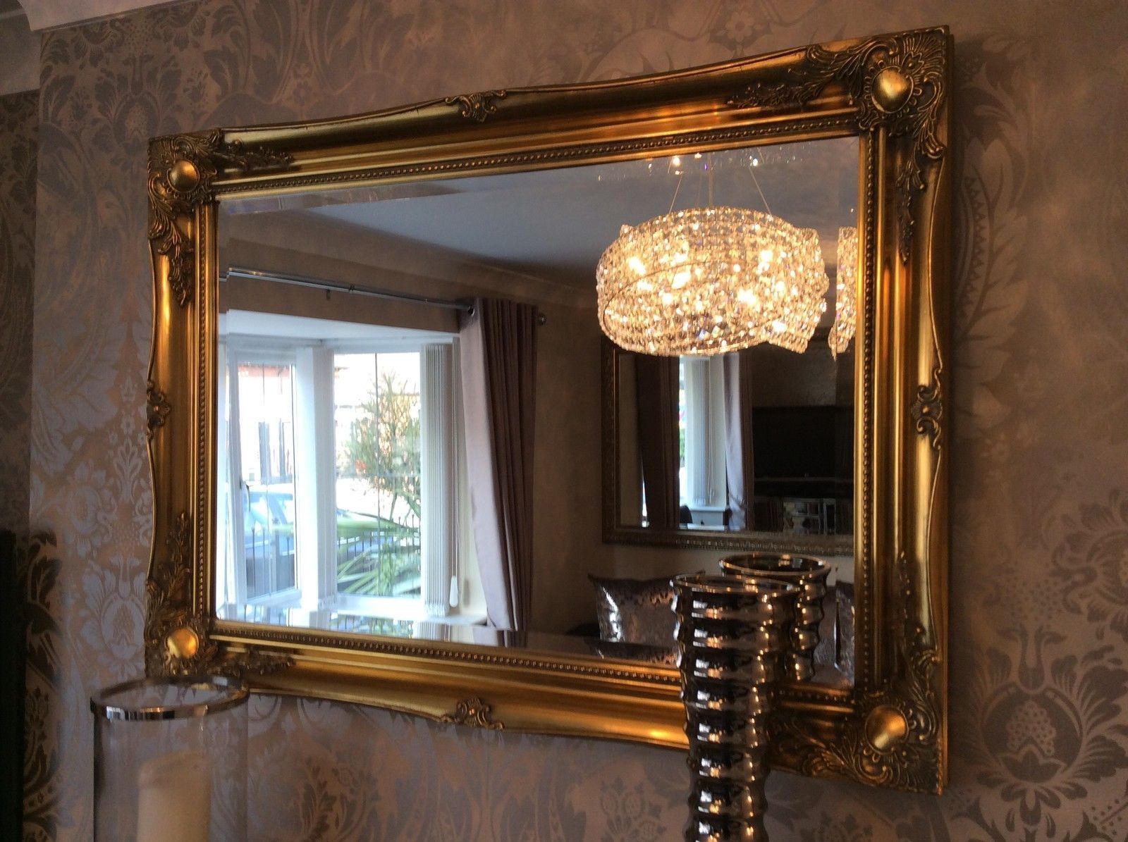 Big Wall Mirrors Uk Small Size Of Oversized Wall Mirrors Huge In Large Ornate Gold Mirror (View 14 of 15)