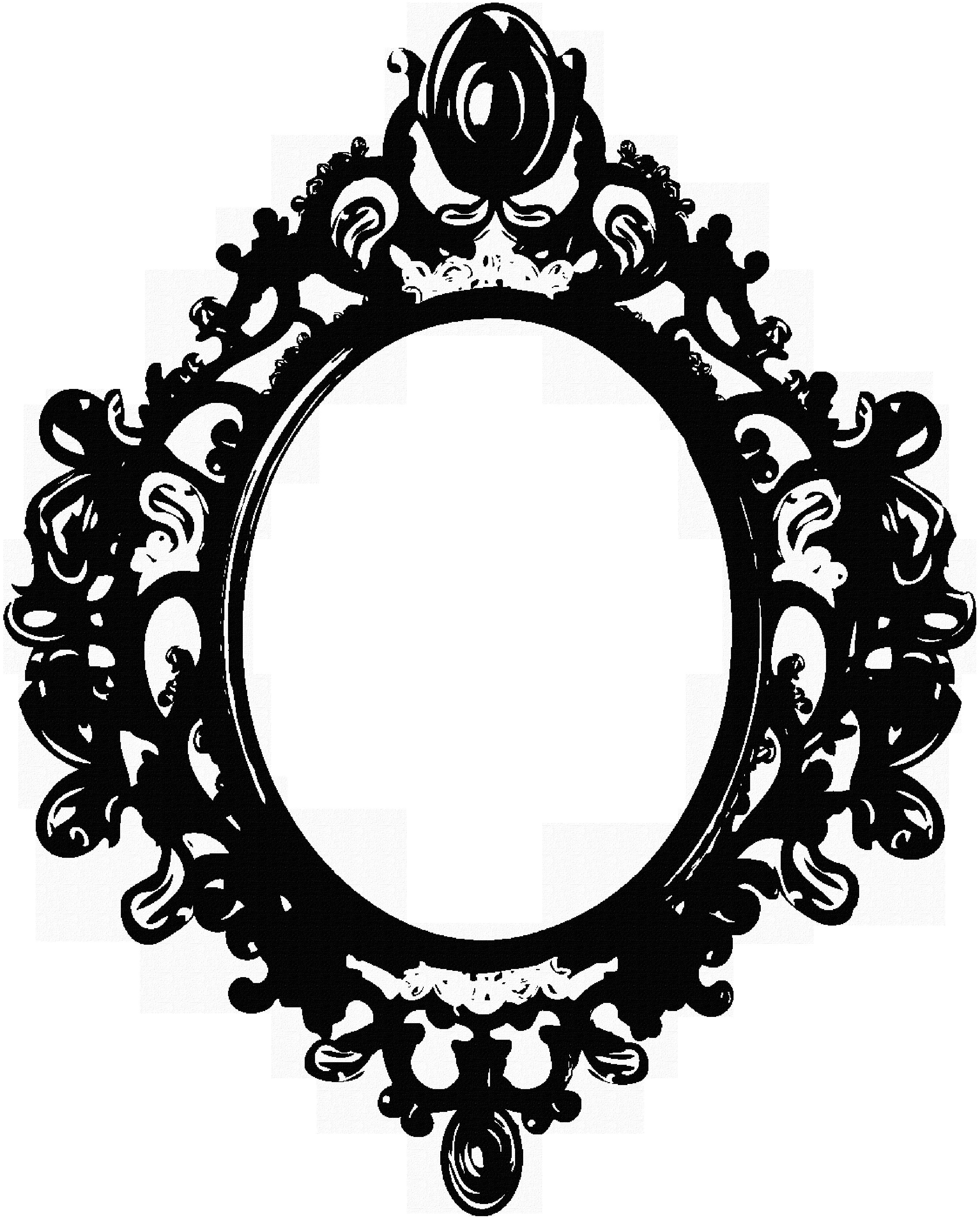 Black Mirror Frame Berrykissed On Deviantart Ambientao Regarding Oval Black Mirror (View 7 of 15)