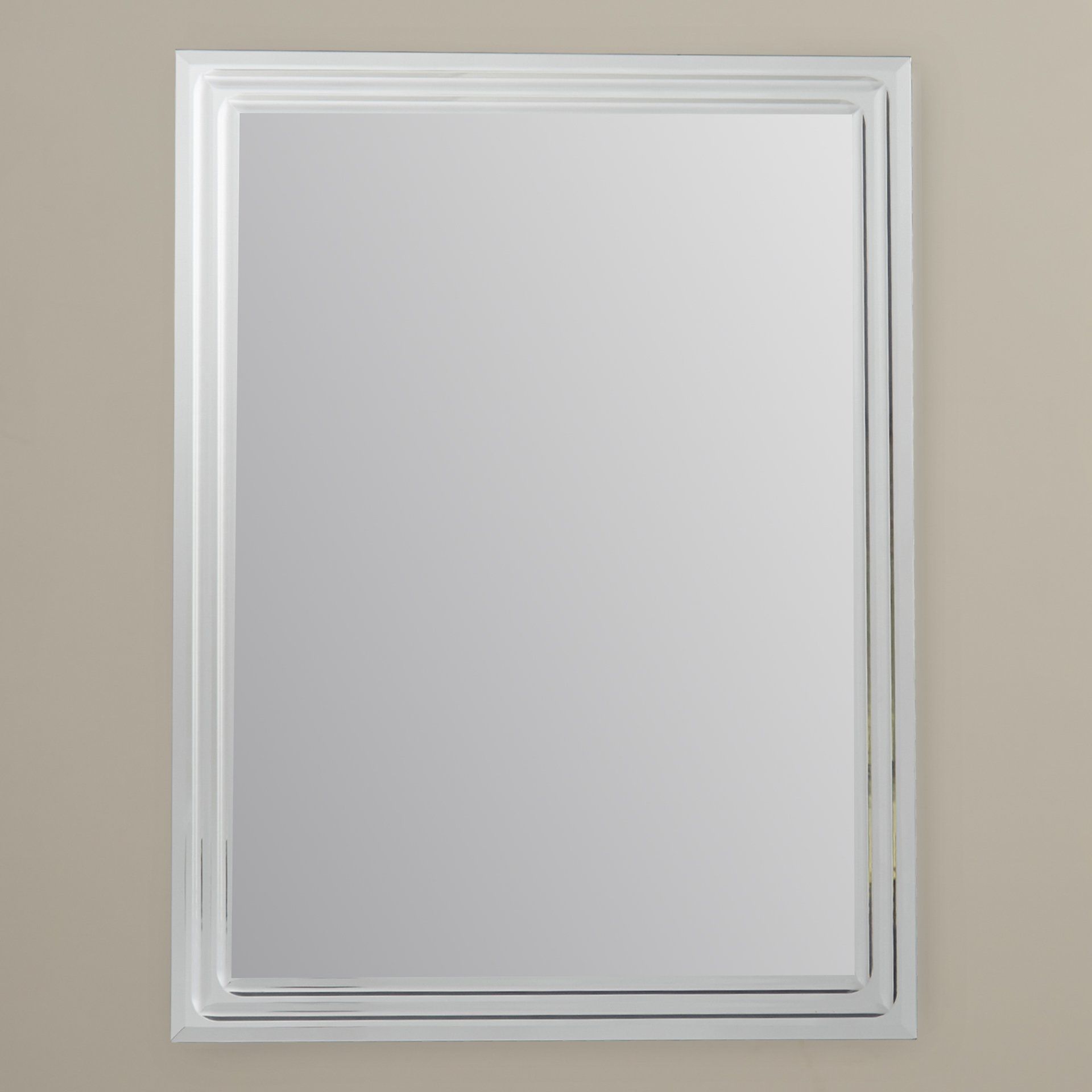 Brayden Studio Frameless Tri Bevel Wall Mirror Reviews Wayfair In Bevel Mirror (Photo 1 of 15)