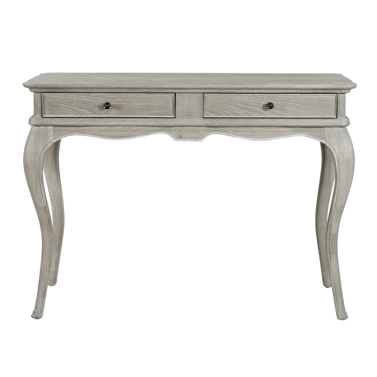 Camille Weathered Oak French Dressing Table Crown French Furniture With French Style Dressing Table Mirror (View 9 of 15)