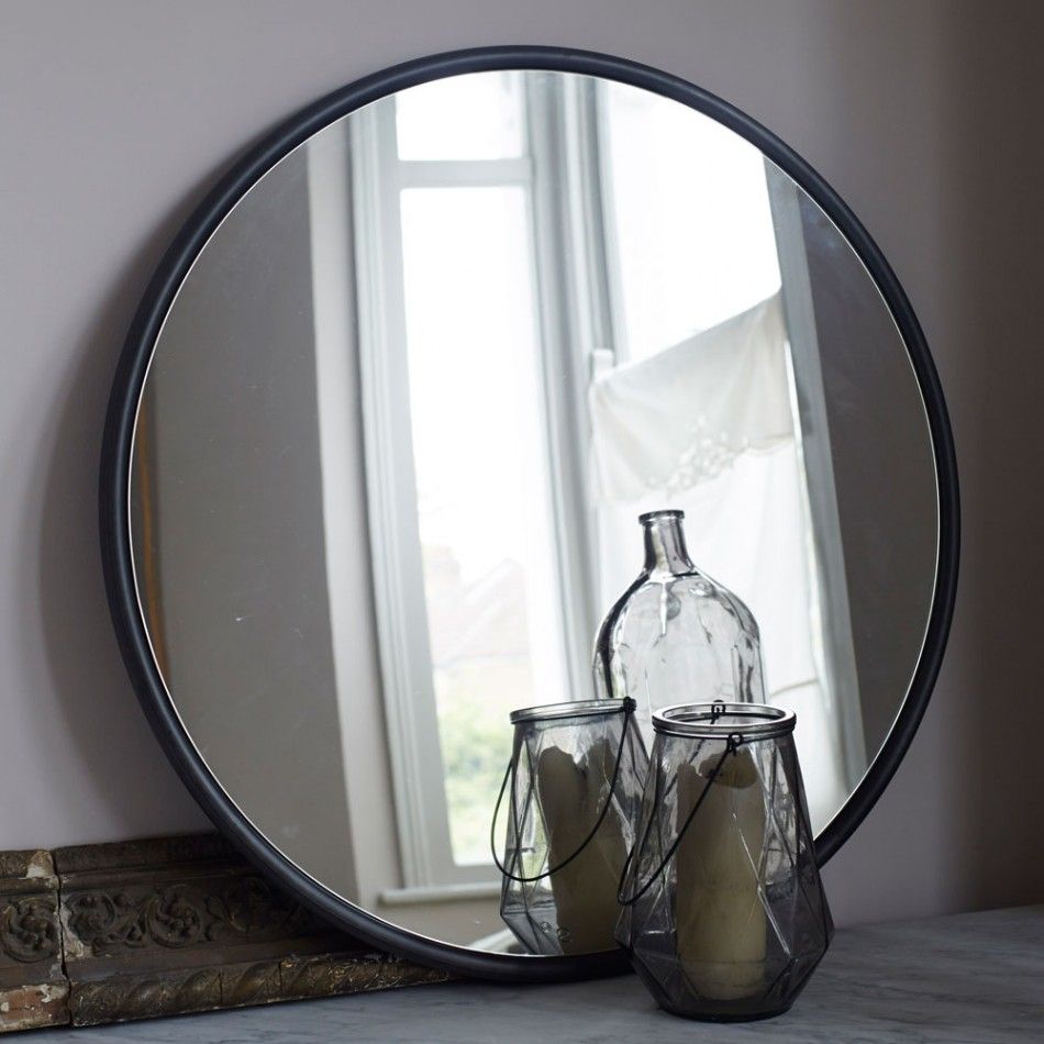 15 Photos Large Black Round Mirror | Mirror Ideas