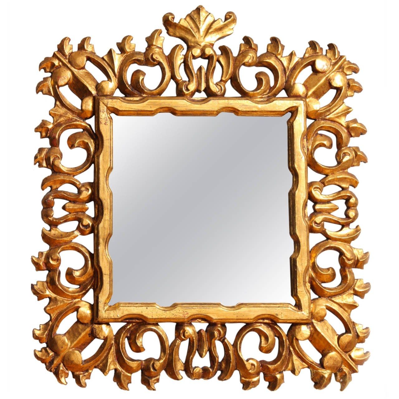 Carved And Gilded Italian Baroque Style Mirror Frame For Sale At Regarding Baroque Style Mirrors (View 4 of 15)