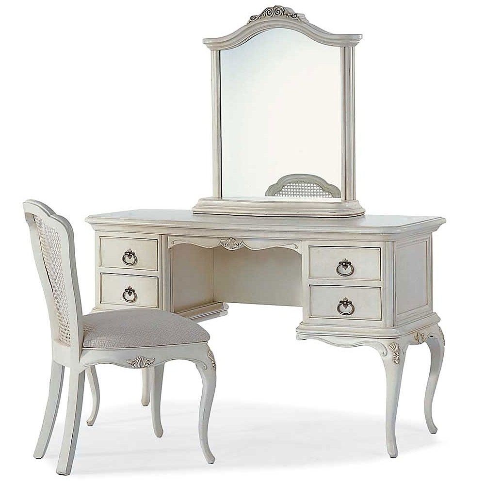 Chateau French Dressing Table With Mirror White Painted French Intended For French Style Dressing Table Mirror (View 15 of 15)