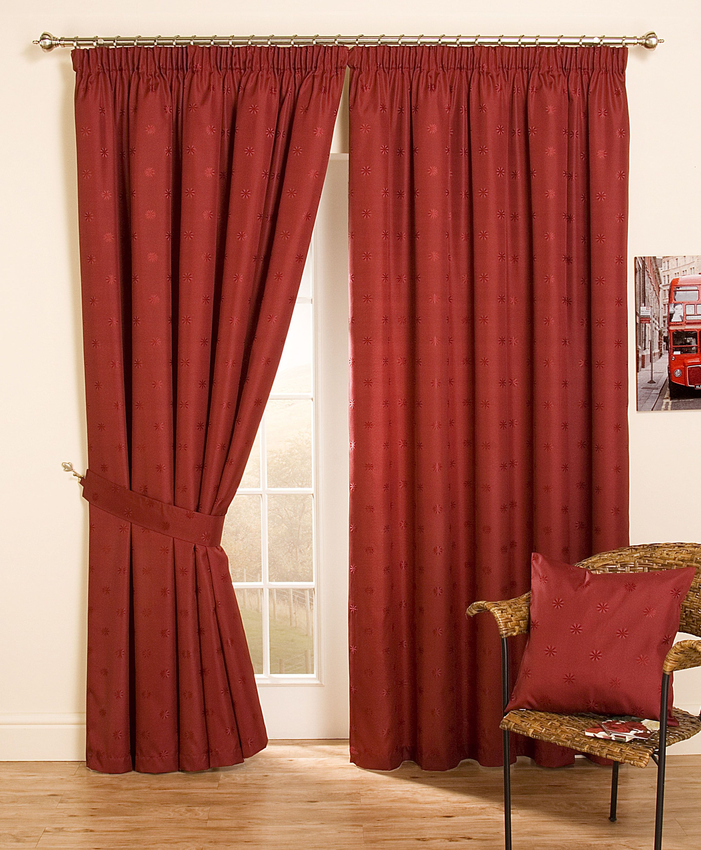 Cheap Full Lined Tape Top Pencil Pleat Jacquard Curtains Thermal Throughout Thermal Door Curtain (View 3 of 15)