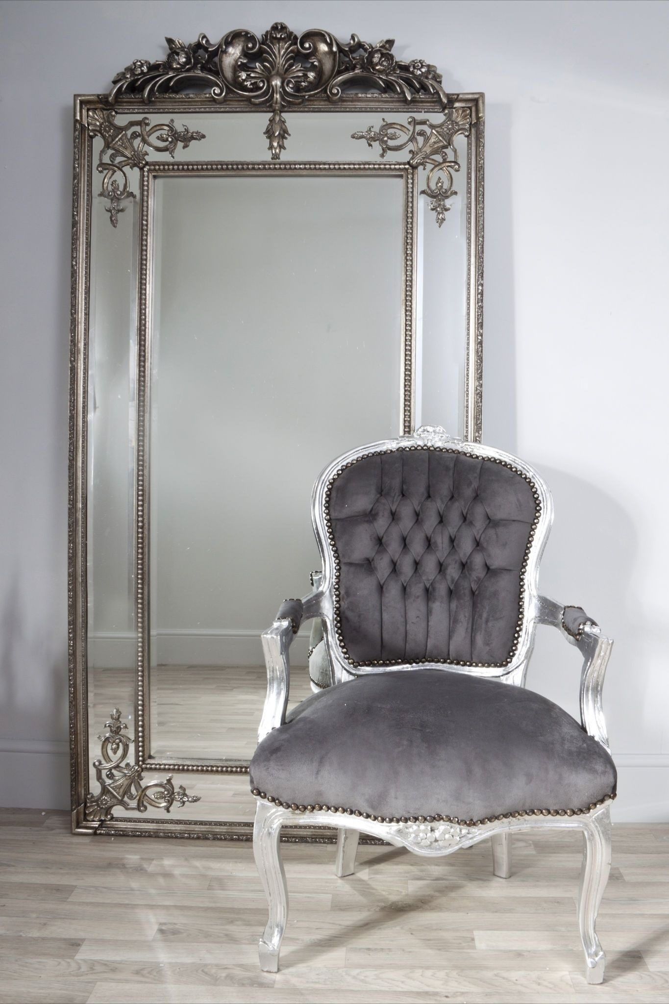 Chrome Floor Mirror With Regard To Antique French Floor Mirror (Photo 7 of 15)