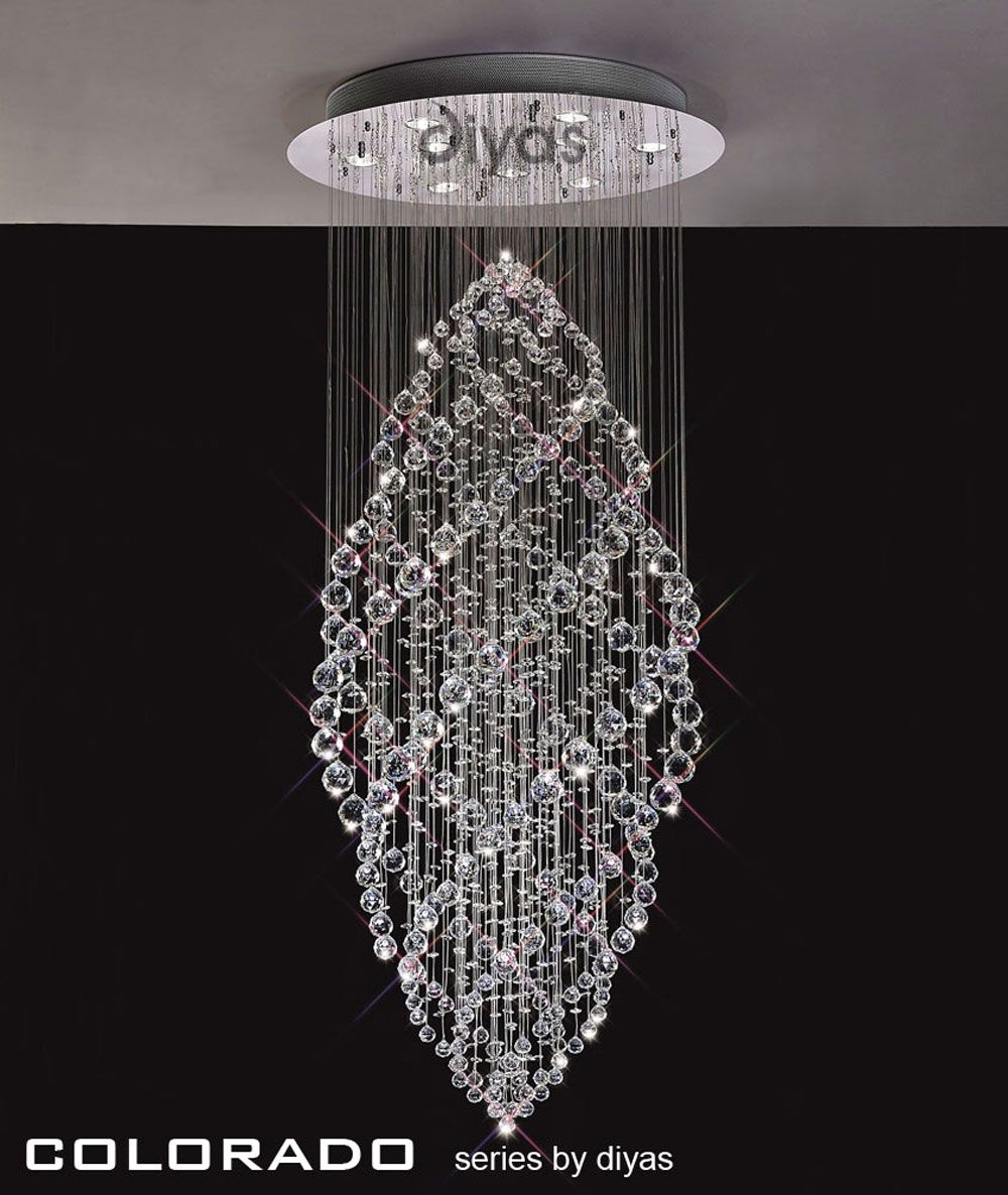 Colorado Crystal Stairwell Light Pertaining To Stairwell Chandelier Lighting (Photo 15 of 15)