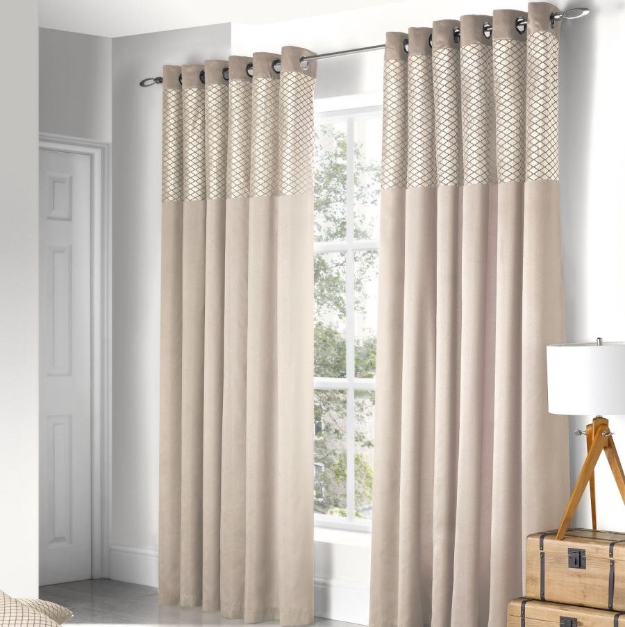Cream Ring Top Curtains Eyelet Curtains With Cream And Gold Eyelet Curtains (Photo 9 of 15)