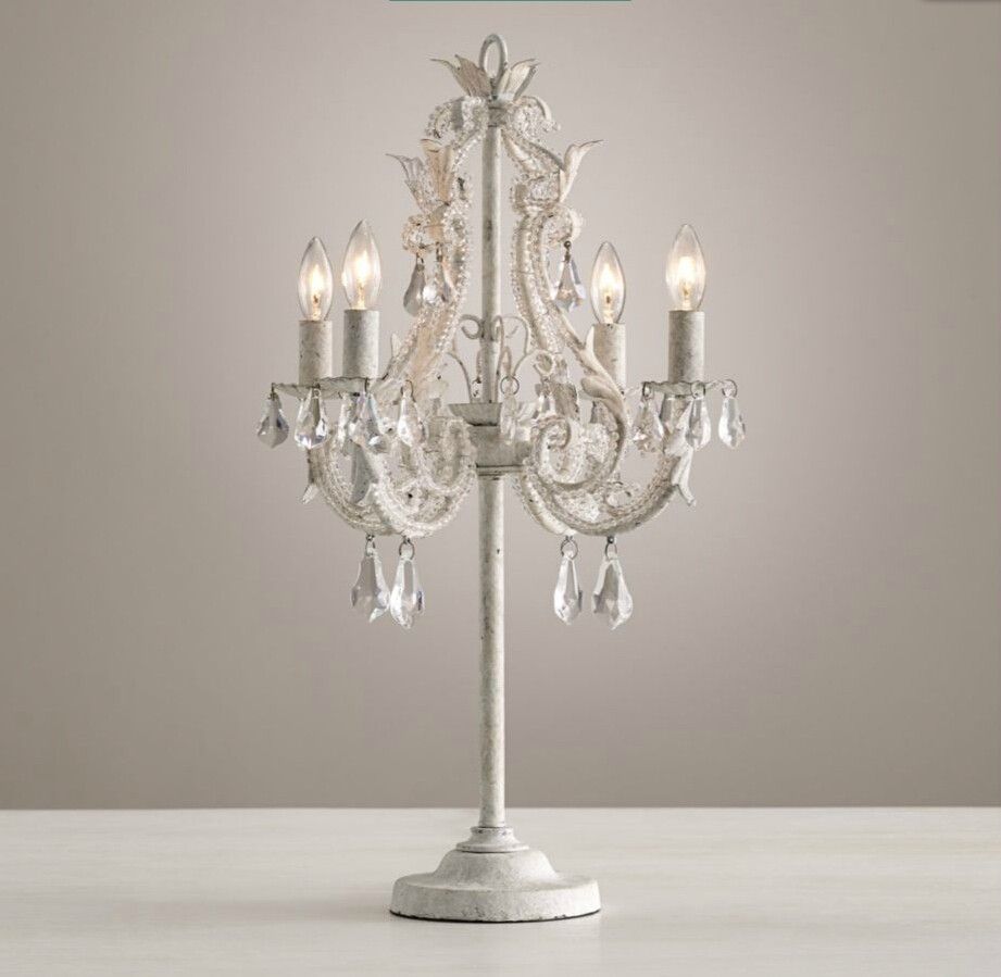 Crystal Chandelier Table Lamps In Home Decorating Ideas With Regarding Crystal Table Chandeliers (View 5 of 15)