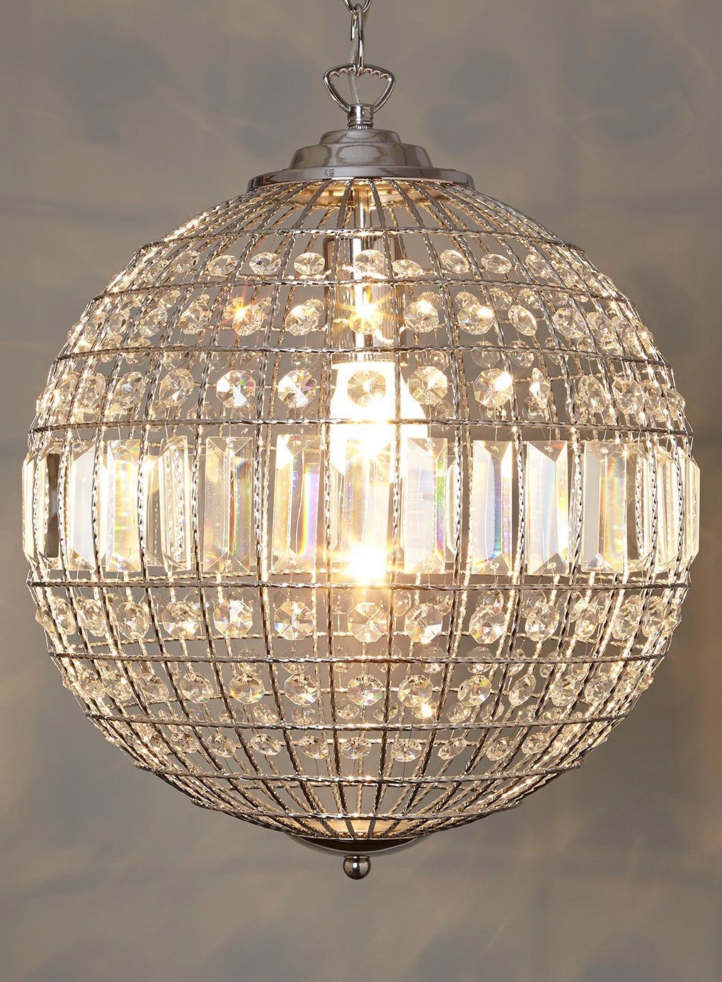 Crystal Globe Pendant Light Roselawnlutheran For Crystal Globe Chandelier (View 15 of 15)