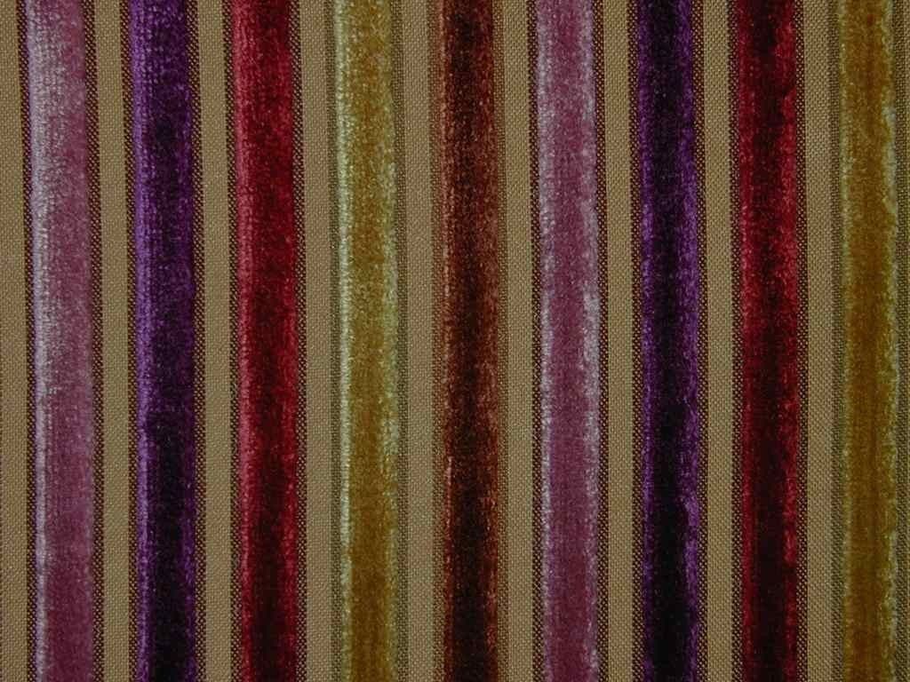Curtain Fabric Upholstery Fabric Velvet Stripe Gold Red Intended For Velvet Material For Curtains (Photo 1 of 15)