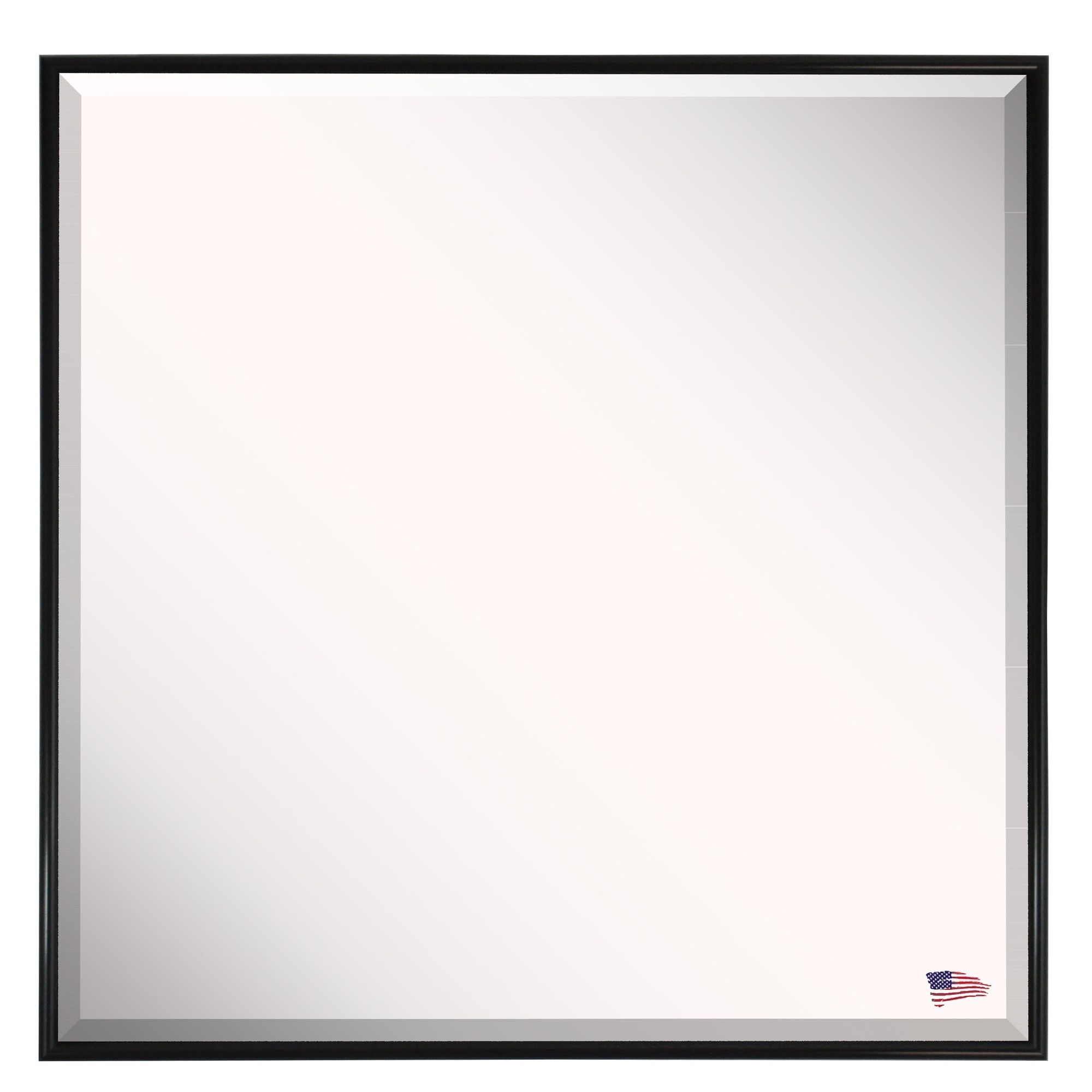 Dar Home Co Square Black Metal Square Wall Mirror Wayfair For Square Wall Mirror (View 4 of 15)
