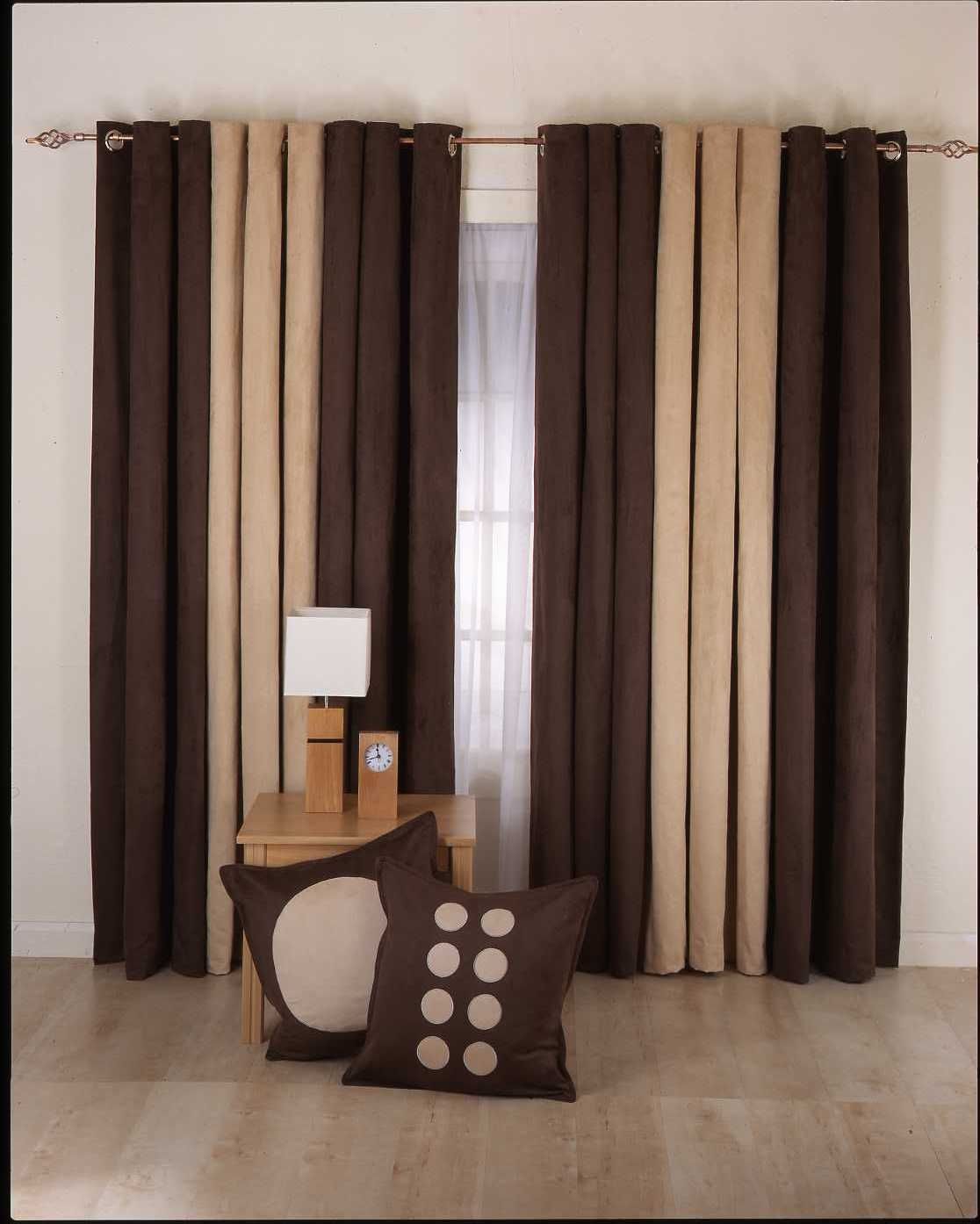brown curtains
