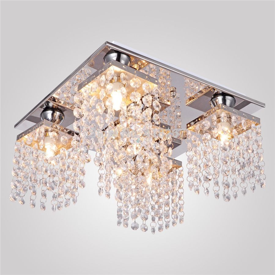 Decoration Ideas Cool Elegant Flush Mount Ceiling Light With Pertaining To Chandeliers For Low Ceilings (View 5 of 15)