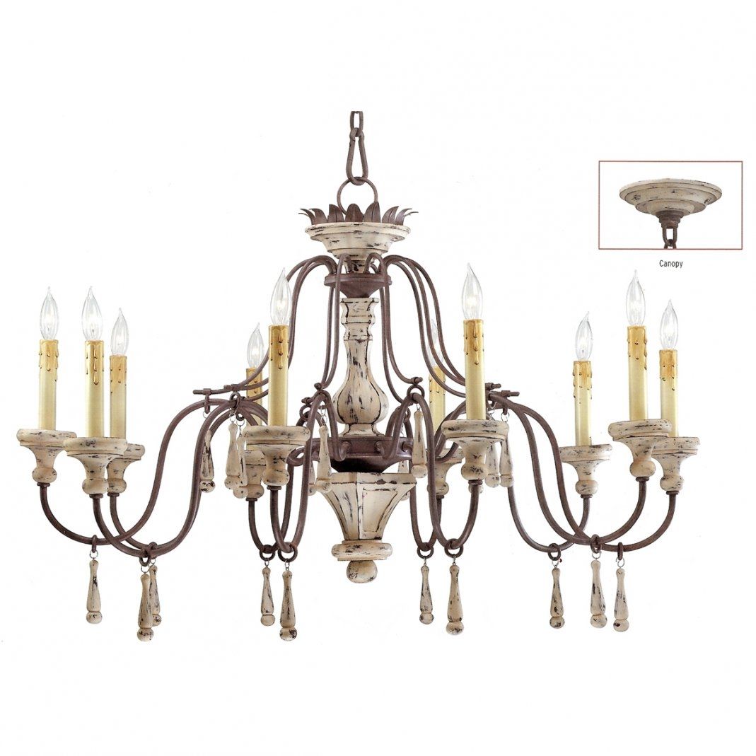 Distressed French Chandelier Pertaining To French Chandelier (View 6 of 15)