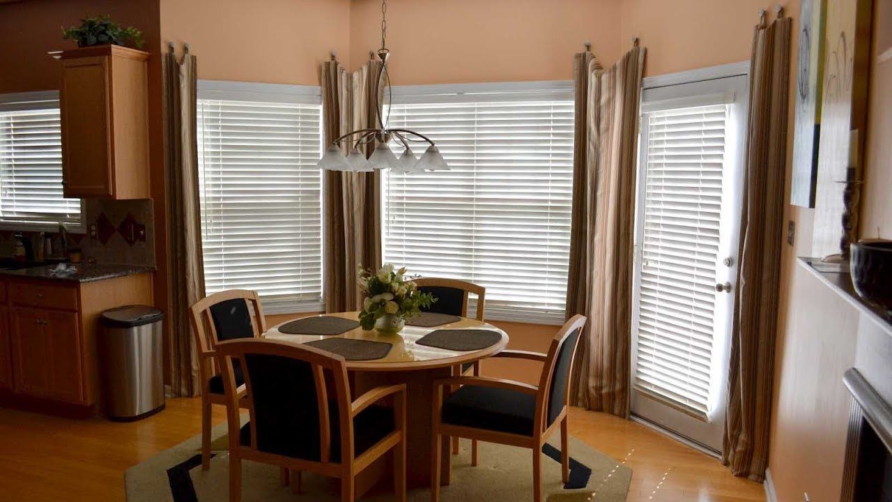 Dressing A Bay Window With Blinds And Curtains Ideas Youtube Inside Bay Window Blinds And Curtains (View 15 of 15)