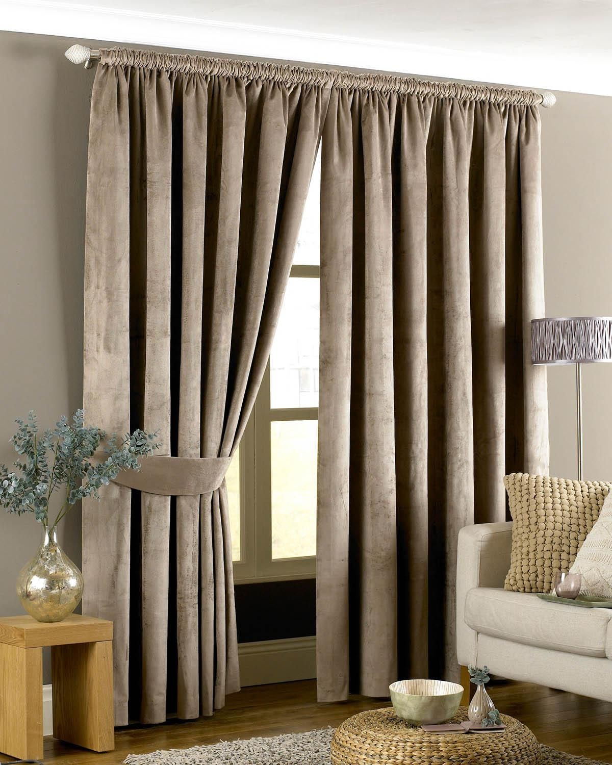 Emperor Ready Made Lined Curtains Taupe Free Uk Delivery With Beige Lined Curtains (View 4 of 15)