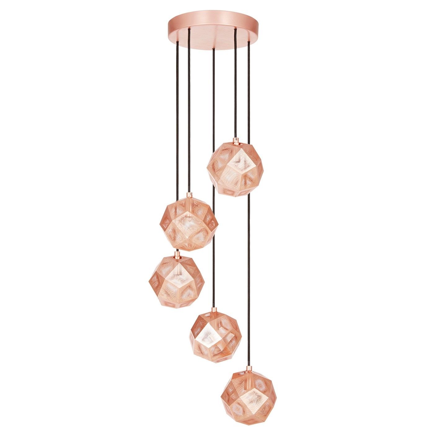 Etch Mini Chandelier Copper Within Copper Chandelier (View 1 of 15)