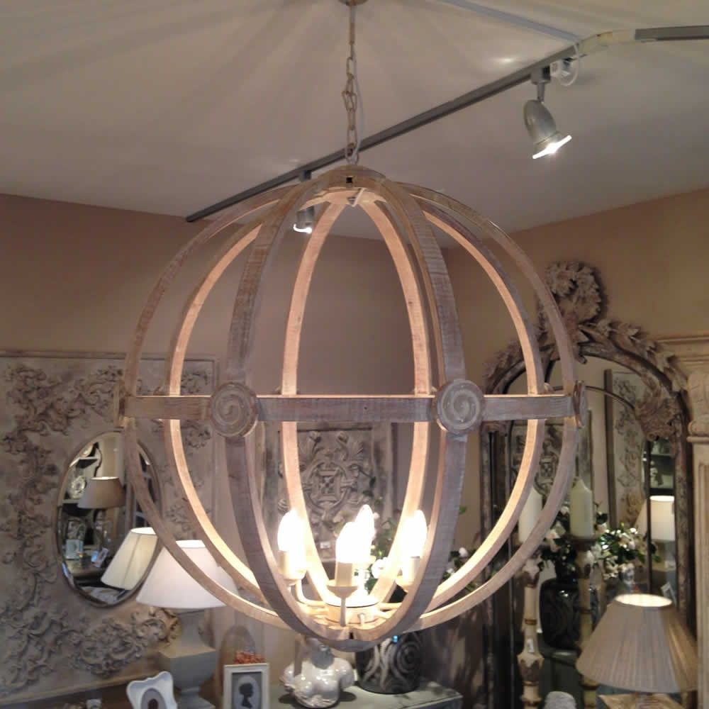 Extra Large Round Wooden Orb Chandelier Stunning Rustic Light Inside Extra Large Chandelier Lighting (Photo 2 of 15)