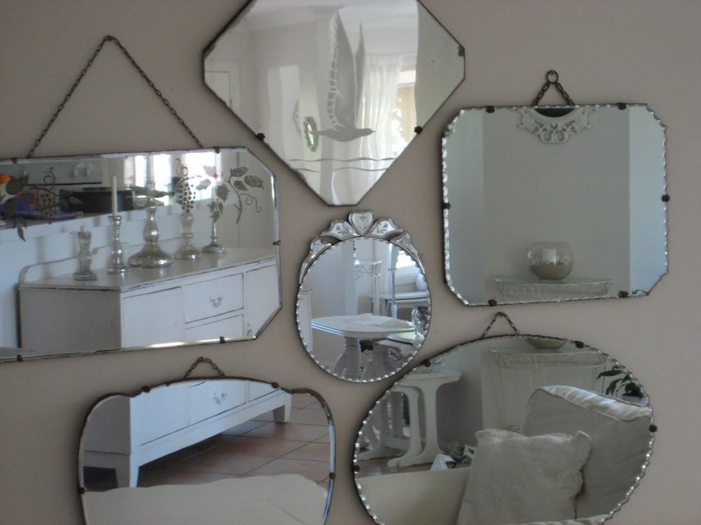 Frameless Beveled Mirror Vintage Frameless Beveled Mirror Pertaining To Antique Frameless Mirrors ?width=992
