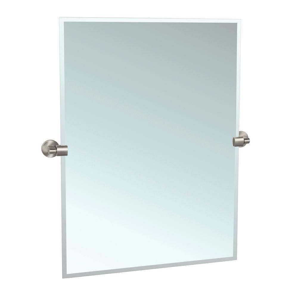 Frameless Hanging Mirrors Bathroom Mirrors The Home Depot Regarding Frameless Large Mirror (View 13 of 15)