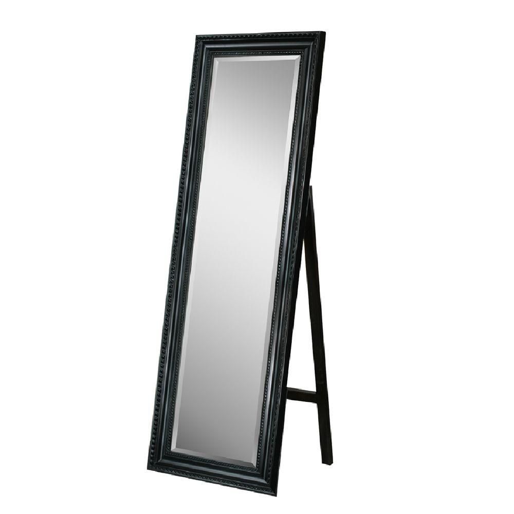 Free Standing Mirrors Bathroom Mirrors The Home Depot Throughout Free Standing Black Mirror (Photo 4 of 15)