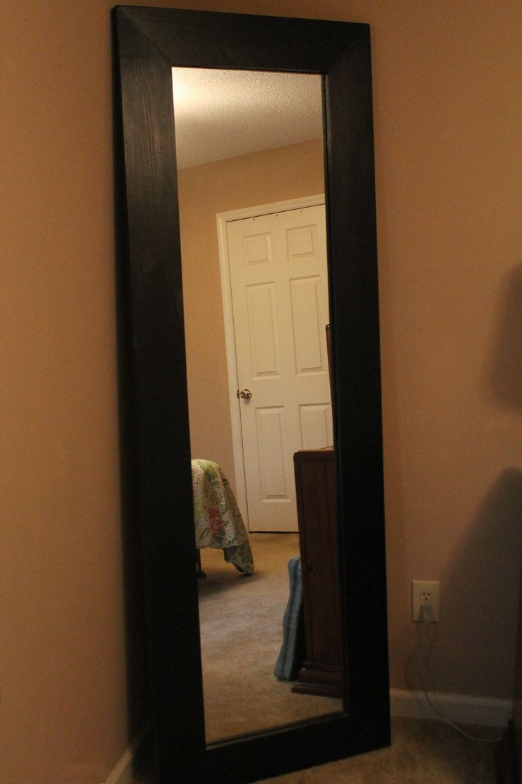 Full Length Mirror Etsy Intended For Long Free Standing Mirror (Photo 6 of 15)