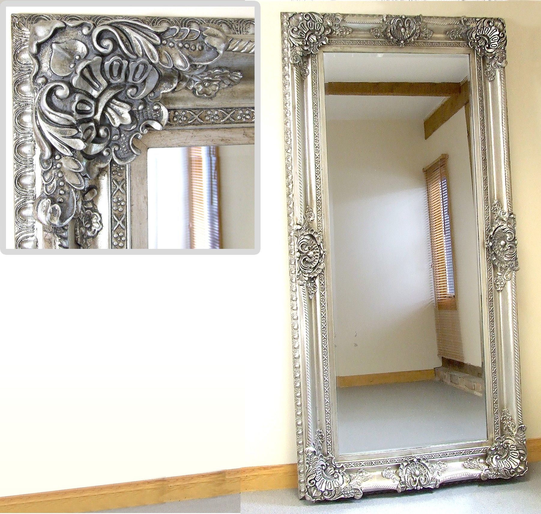 Full Length Silver Mirror Harpsoundsco Throughout Ornate Silver Mirror (Photo 13 of 15)