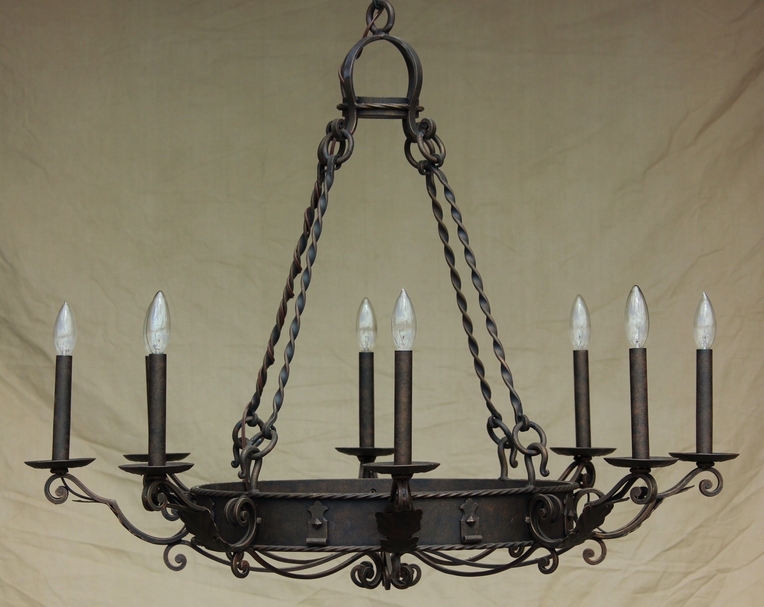 Furniture Modern Wrought Iron Chandelier Bulb For Living Room Throughout Modern Wrought Iron Chandeliers (View 10 of 15)