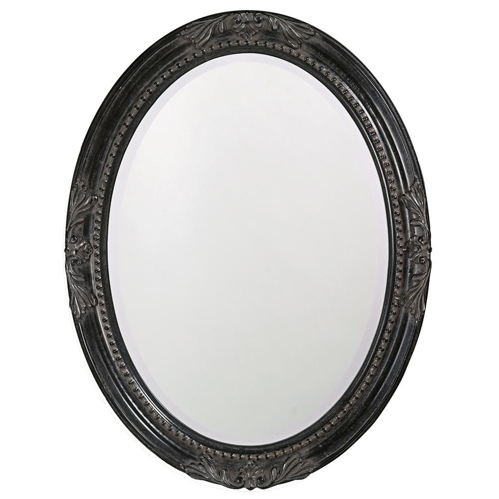Howard Elliott 33 In X 25 In Queen Ann Antique Black Mirror 4081 Pertaining To Antique Black Mirror (View 13 of 15)
