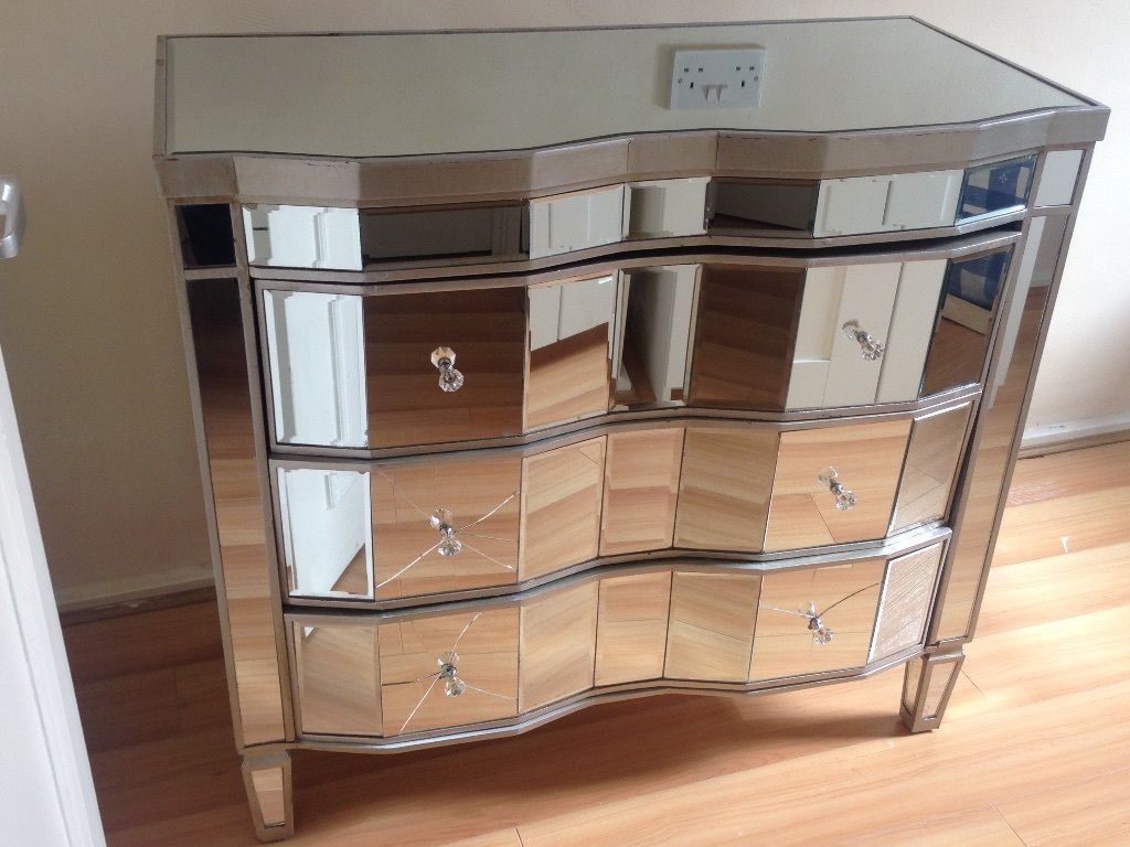 Immediate Sale Required Mirrored Chest Of Drawers Shab Chic Within Venetian Mirror Sale (View 13 of 15)