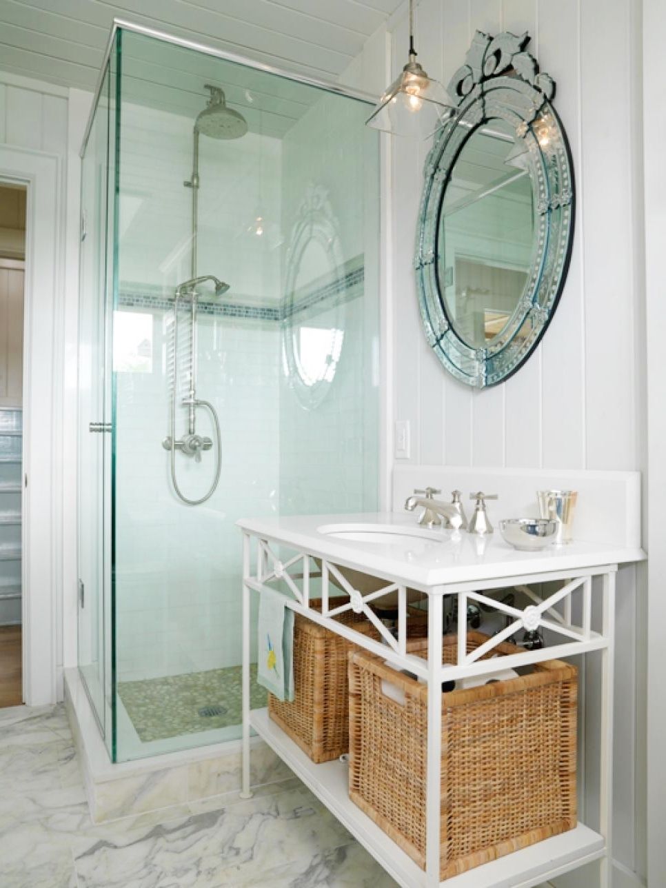 Interior Brilliant Bathroom Storage Ideas Vintage Inspired For Venetian Bathroom Mirrors (View 11 of 15)