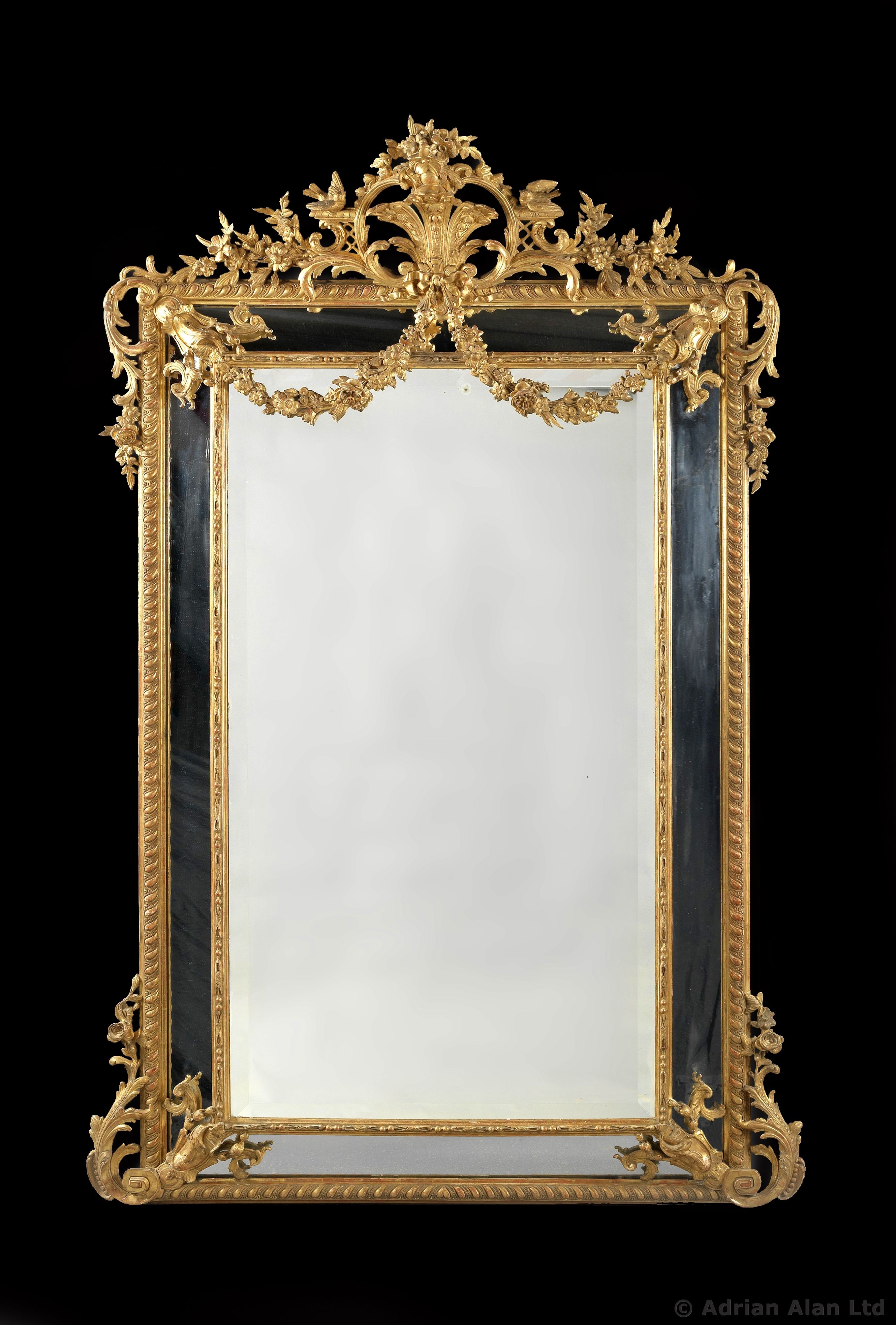 Italian Mirror 1680 Antique Rococo Mirror Very Rare 17th Century Throughout Antique Gilded Mirror (View 13 of 15)