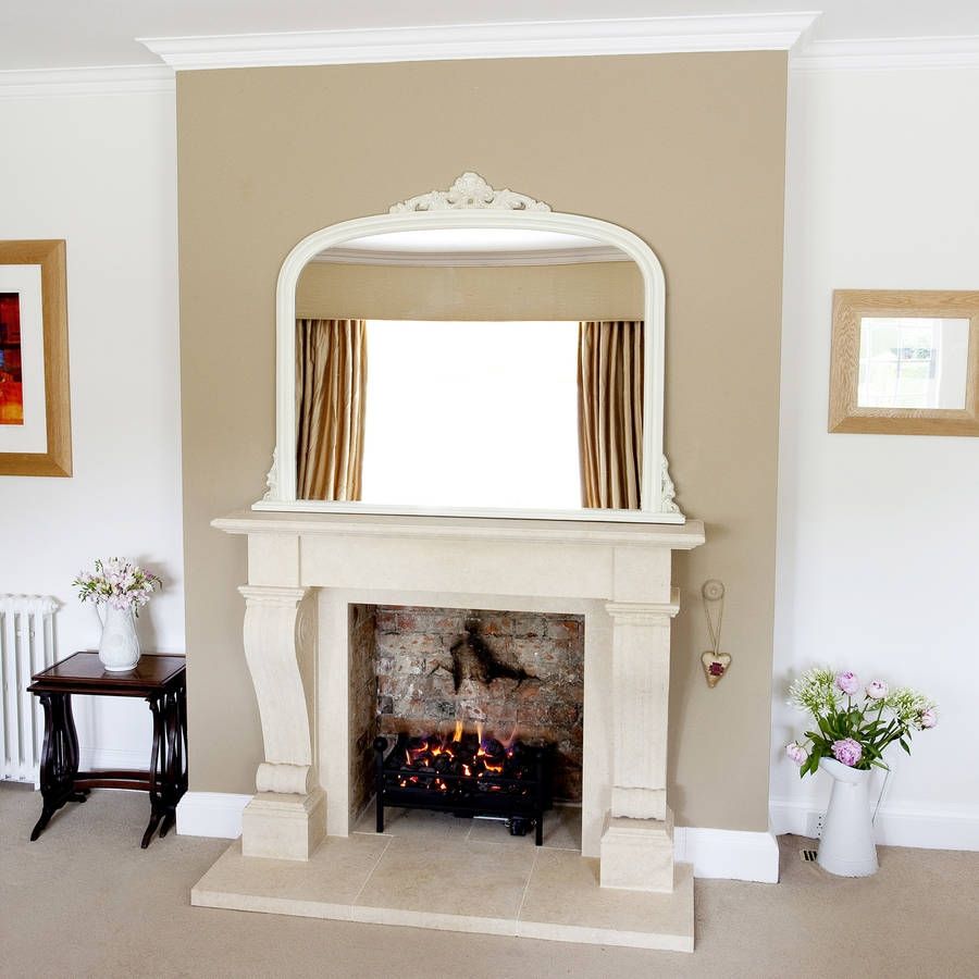 Ivory Overmantel Mirror Decorative Mirrors Online Within Overmantel Mirror (Photo 4 of 15)