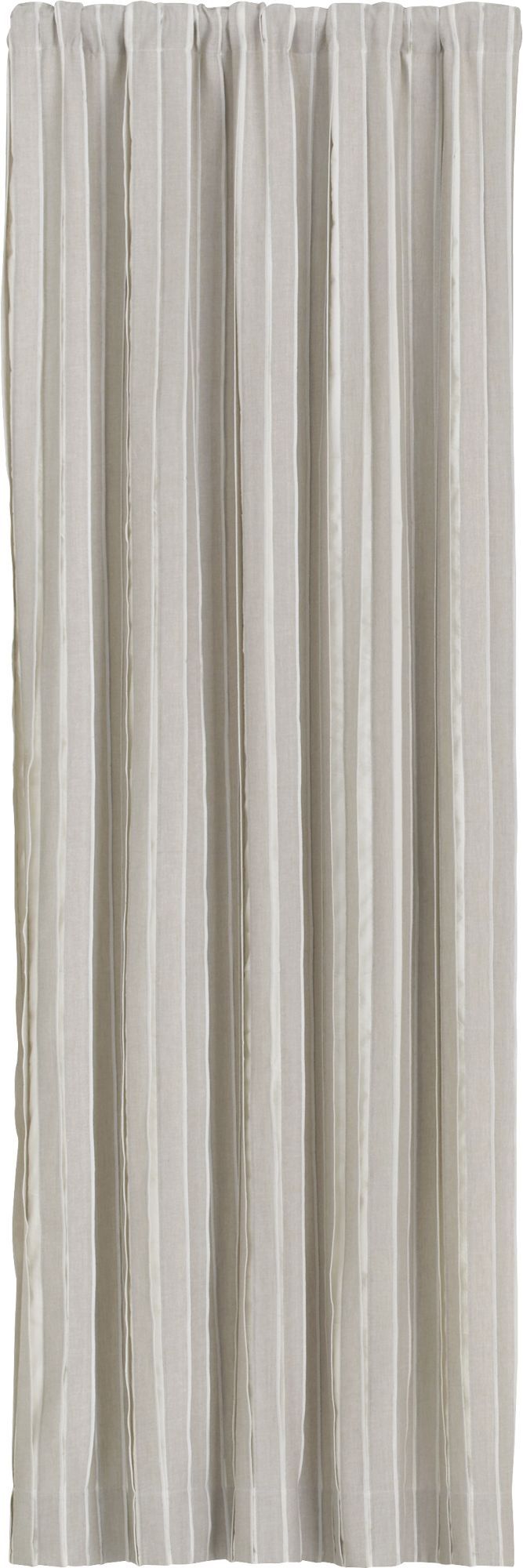 Kendal Natural Curtains Stitching Stripes And Chambray With Natural Curtain Panels (View 4 of 15)