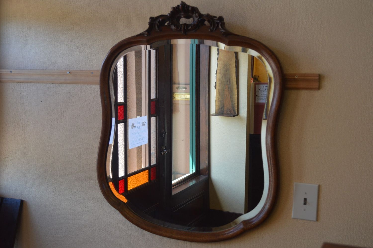 Large Antique Oak Mirror With Antique Oak Mirrors (Photo 5 of 15)