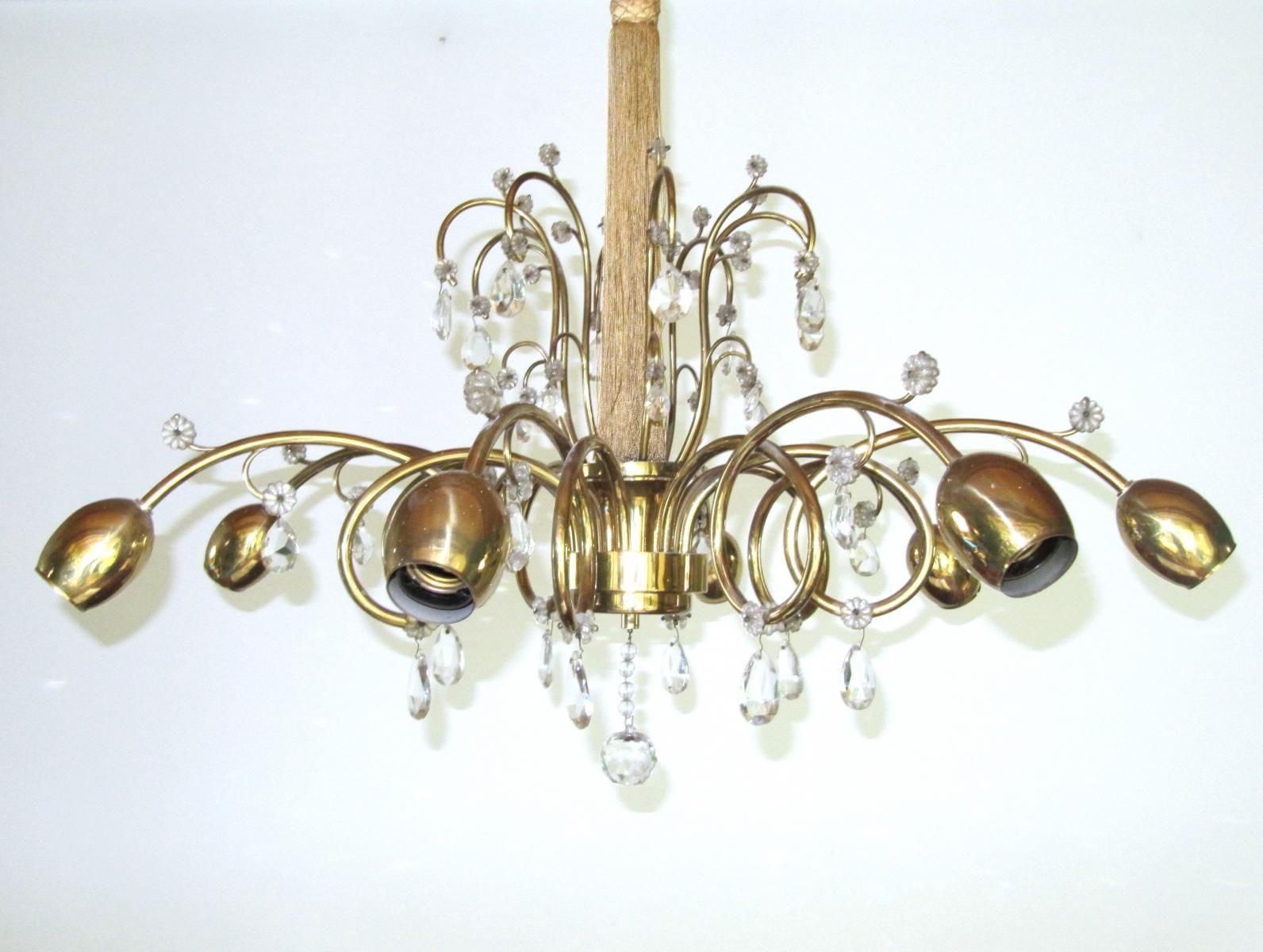 Large Austrian Art Deco Chandelier From Jl Lobmeyr For Sale At Pamono In Large Art Deco Chandelier (Photo 13 of 15)