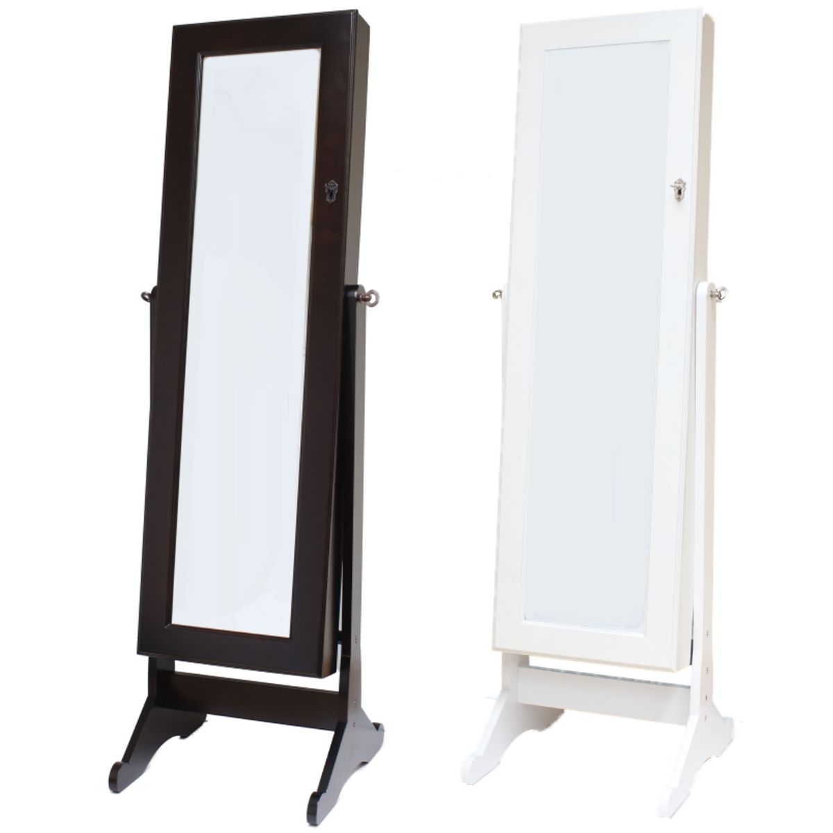 Large Floor Standing Bedroom Mirror Jewellery Boxcabinet With Full Length Stand Alone Mirrors (Photo 9 of 15)