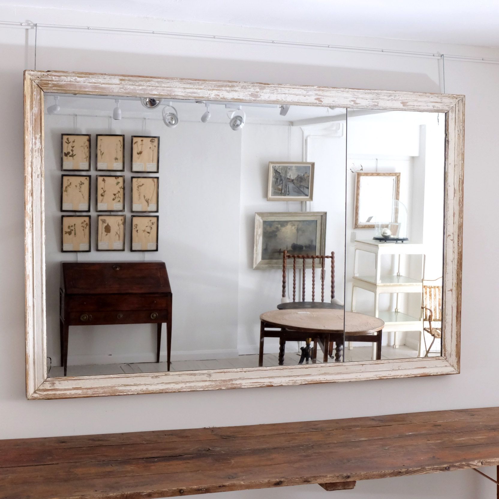 Large French Antique Mirror Puckhaber Decorative Antiques With Regard To Large Antiqued Mirror (View 9 of 15)