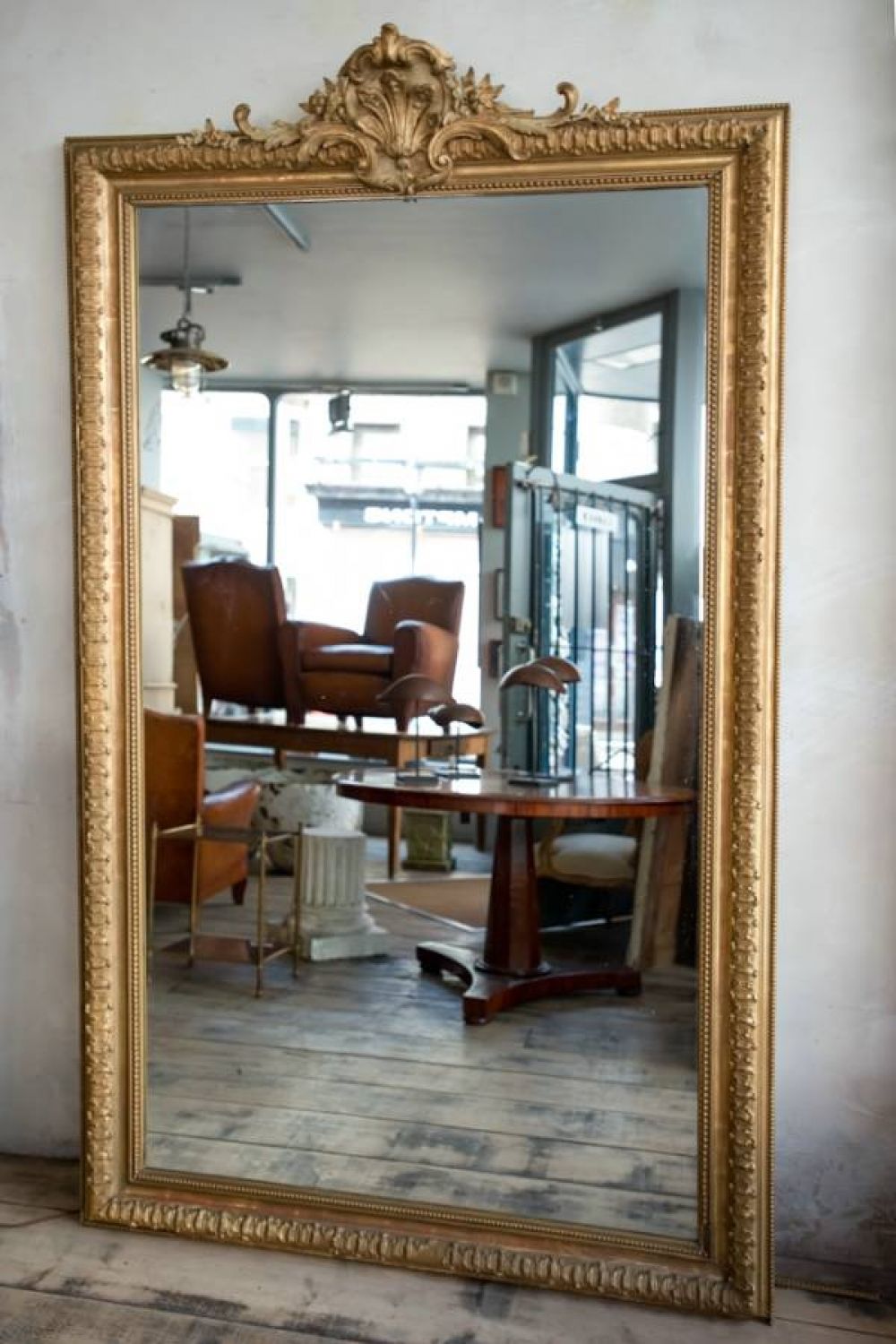 Large French Gilded Mirror In Furniture Pertaining To Large French Mirror (Photo 5 of 15)